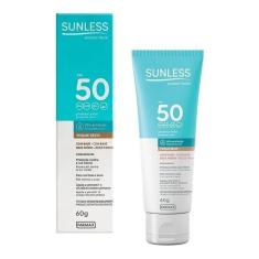 PROTETOR SOLAR FACIAL SUNLESS - COR: BEGE MÉDIO - TOQUE SECO FPS 50 - 60g -  FARMAX