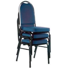 03 Cadeiras Para Hotel E Auditório Linha Hotel Azul