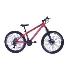 Bicicleta Vikingx Tuff 30 Freeride Aro 26 Freio A Disco Cambios Shimano Laranja Neon