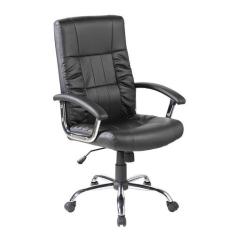 Cadeira de Escritório Presidente Giratória Office Plus Preta - Mobly