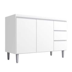 Balcão Para Pia Andréia 100 Cm 2 Portas Branco Ajl