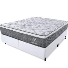 Cama Box King Colchão Mola Ensacada e Pillow top de Espuma Viscoelástico 193x203x63cm Smart Spring - bf Colchões