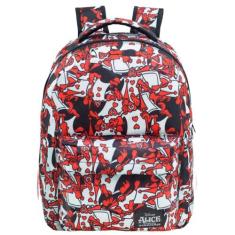 Mochila Alice no País das Maravilhas T1 Vermelha - Xeryus