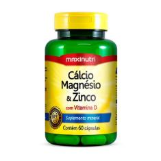 Cálcio, Magnésio E Zinco - 60 Cápsulas - Maxinutri