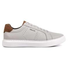 Sapatênis Ferracini Casual Marvin Couro - Masculino, Cinza claro, Marr