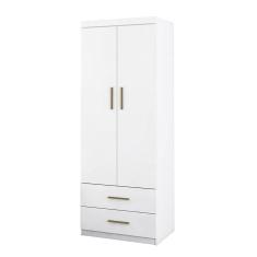 Guarda Roupa Infantil 2 Portas Chiara Branco Brilho - Phoenix