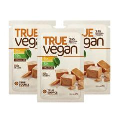 3x Sachê True Vegan Proteína Vegana Doce de Leite True Source 34g, Doc