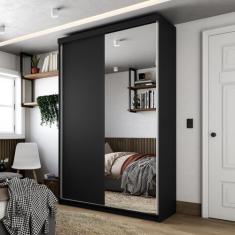 Guarda-roupa Solteiro 100% Mdf Bp com 2 Portas e 1 Espelho - RR Móveis