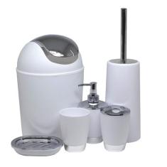 Kit acessórios de banheiro e lavabo 6 peças com lixeira - Bazar Bom, B