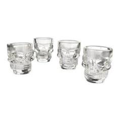 Conjunto de Copos Dose Caveiras em Relevo - Du Chapeu Presentes