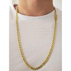 Cordão Banhado Ouro 18k Modelo Pitbull 6mm Super Luxo - Mk Jóias