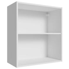 Armário Aéreo 60 Cm Com 2 Nichos Abertos Para Cozinha Branco