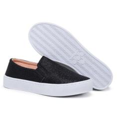 Tênis Feminino Slip On Glitter Simon Vergan-Feminino