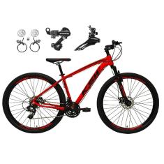 Bicicleta Aro 29 Ksw Xlt Alumínio 21v Câmbios Shimano Tz Freios a Disco Hidráulicos Garfo Suspensão-Unissex