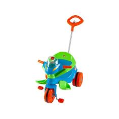 Triciclo Velobaby Passeio e Pedal Azul 356 Bandeirante
