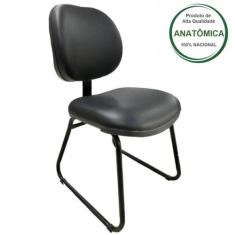 Cadeira Executiva Lisa Base Trapézio - Martiflex - Cor Preta - 31030