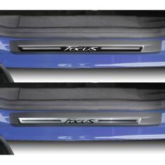 Jogo Soleira Premium Elegance Ford Novo Focus 2014 à 2020- 4 Portas ( Vinil + Resinada 8 Peças )