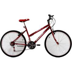 Bicicleta Feminina Aro 26 18 Marchas Dalia Vermelha