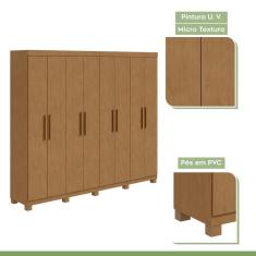 Guarda Roupa Casal 8 Portas 4 Gavetas Andara Móveis Lopas