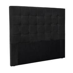 Cabeceira Cama Box Solteiro 90 Cm Verona Veludo Preto S04 - D`rossi