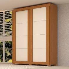Guarda-roupa Casal 160cm 2 Portas de Correr Flex Color 100% Mdf Boldina Espresso Móveis Cinamomo/Off White