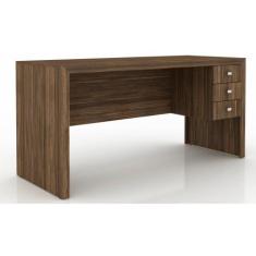 Mesa para Computador 3 Gavetas ME4113 Tecnomobili, Nogal