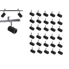 Kit 30 Spot Trilho Perfilado Eletro calha Par20 Bulbo OL8 - Hiperlight