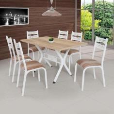 Conjunto de Mesa com 6 Cadeiras Luna Clássica - Ciplafe