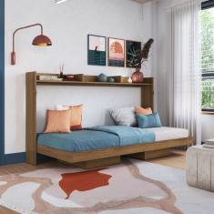 Cama Solteiro Hanover Articulável Horizontal Marrom - Art In Móveis