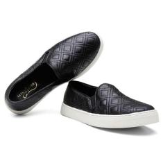 Tênis Slip On Design Delicado Sola Macia Leticia Alves Confortável, Pr