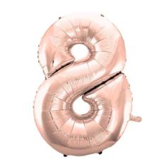Balão Metalizado Número Rose Gold - 70cm - Extra Festas, 8