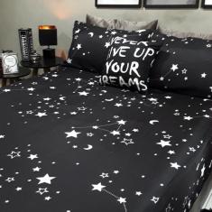 Lençol Com Elástico Casal King 4 Un Star Decor Com Almofada