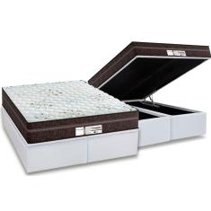 Cama Box Baú Queen: Colchão Molas Probel MasterPocket Ensacadas ProDormir Evolution + Base CRC Courano White(158x198)