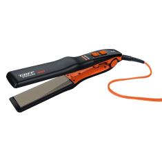 Chapinha Prancha Titanium 450 Colors 230 Graus Com Emissão De Íons Taiff Preto Com Laranja Bivolt