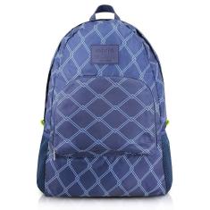 Mochila Dobrável Para Viagem Estampa Listrada Jacki Design Azul