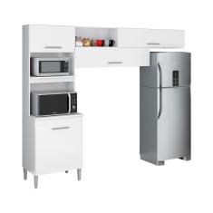 Armario Cozinha Benfica Com 4 Portas Branco Branco
