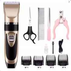 Kit Máquina de Tosa Profissional para Pets  Cortador Sem Fio de Alta P