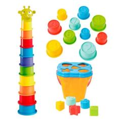 Torre Girafa Brinquedo De Encaixar Formas E Letras Para Bebê - Maptoy