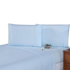 Lençol de cama King 400 Fios 4 Peças 100% algodao com elastico - Rafal