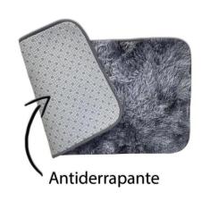 Tapete Passadeira Quarto Sala Felpudo  45X90 - Yang, CINZA