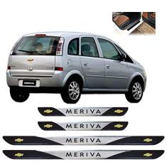 Soleira Porta GM Meriva 2002 a 2012 4 Peças Resinado Sr01103