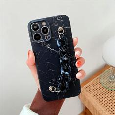 Pulseira de pulso de mármore capa de telefone corrente para iPhone 14 13 Pro Max 12 11 XS XR X 7 8 Plus SE 2020 Capa traseira de silicone fosco, 2, para iPhone XR