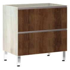 Balcão de Cozinha sem Tampo 80cm Misto 1 Porta Basculante e 1 Gavetão Luci Luciane Móveis