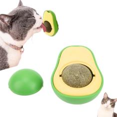 Abacate De Brinquedo Para Gatos Com Catnip Erva Gato Natural Bola de Lamber