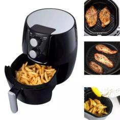 Fritadeira Air Fryer Bak Elétrica Fitness 1400W Bak 110V, Preto, 110V