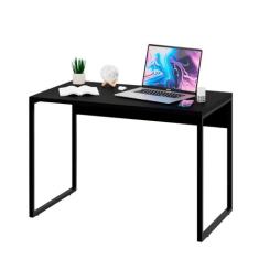 Mesa Para Escritório Diretor Estilo Industrial 1,00m NetMobil, Preto