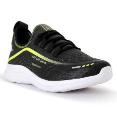 Tênis Kalum Valente Feminino Original Confortável, 36, Preto verde, Un