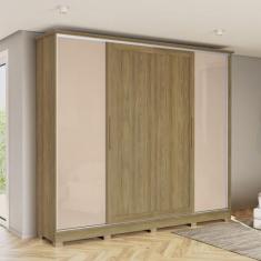 Guarda Roupa Casal 265cm 4 portas 4 gavetas com pés CB03N565 Kappesber