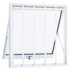 Janela Maxiar Esquadria Brasil Vetx 40X40 Branco Grade - Esquadrias Br