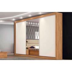 Guarda Roupa Casal Toronto c/6 Gavs e 3 Ptas Correr c/1 Esp-Europa Branco